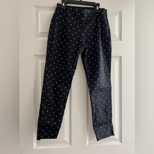 Black and white polka dot work pant